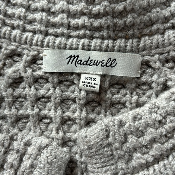 Madewell Wafflestitch Sweater Coat Cardigan Long w/ 2 Pockets XXS - Picture 4 of 10